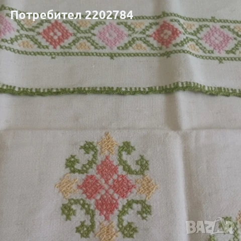 Старинни декоративни кърпа с бродерии,пано за стена, снимка 4 - Антикварни и старинни предмети - 50778534