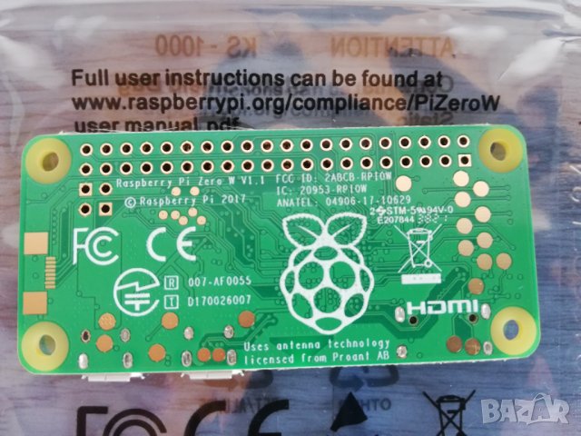 Raspberry Pi zero W v1.1 чисто ново, снимка 5 - Работни компютри - 39860801