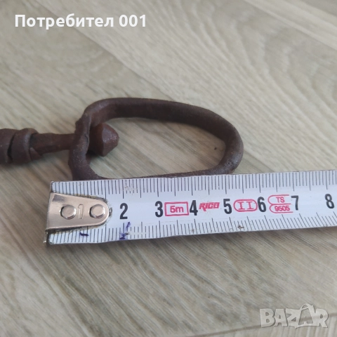 70 см Стар кован синджир с вирбел, снимка 9 - Антикварни и старинни предмети - 52288806