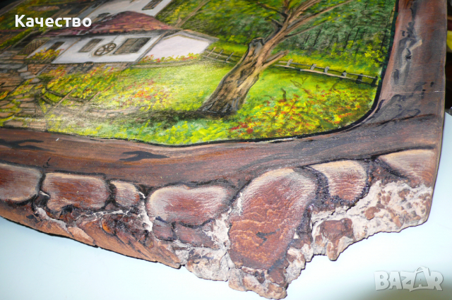Маслена картина върху дървено пано , снимка 9 - Картини - 36346044