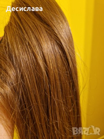 Естествена коса ЛУКС кафяв цвят 70 см, плътен косъм, снимка 3 - Аксесоари за коса - 41804531