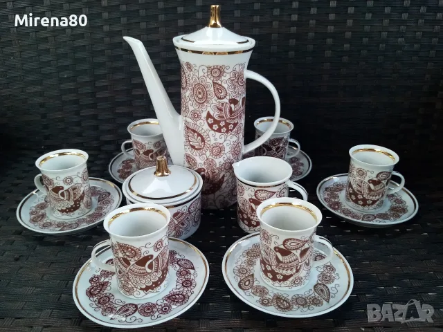 Български сервиз за кафе - Жар птица