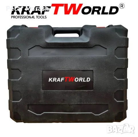 Комплект 4в1 KraftWorld Безчеткови Машини Гайковерт-винтоверт, Ъглошлайф и Перфоратор, снимка 10 - Куфари с инструменти - 50359141