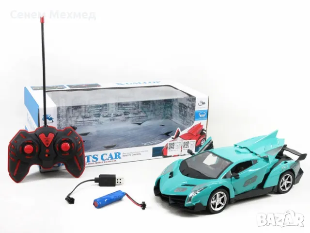 RC Спортна кола с дистанционно управление и светлини, снимка 4 - Коли, камиони, мотори, писти - 48026329