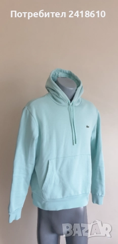 Lacoste Classic Fit  Hoodie Mens Size 4 - M  ОРИГИНАЛ! Мъжка Качулка!, снимка 10 - Спортни дрехи, екипи - 52352442