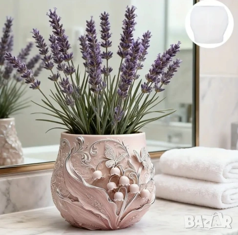 Молд буркан ваза с Момина сълза, снимка 10 - Форми - 53195572