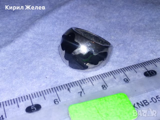 ДИЗАЙНЕРСКИ ФЕШЪН АРТ МОДЕЛ СРЕБРИСТ ПРЪСТЕН с ЕМАЙЛ 36611, снимка 16 - Пръстени - 39758635