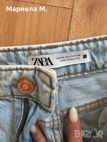 Zara mom jeans, 34, отлични, снимка 2 - Дънки - 56336732