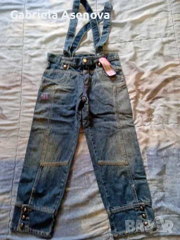 Ново дънково кащеризонче с подарък, снимка 4 - Детски панталони и дънки - 50218846