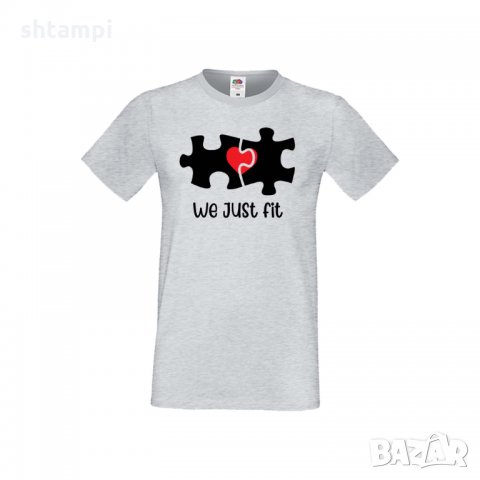 Мъжка тениска Свети Валентин We Just Fit, снимка 3 - Тениски - 35716559