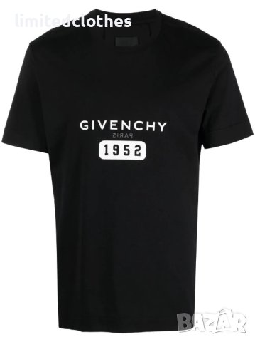GIVENCHY Black Reverse Logo Print Slim Fit Мъжка Тениска size M (S) и L (M), снимка 2 - Тениски - 41068623