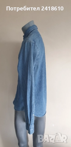 POLO Ralph Lauren Slim Fit Cotton Mens Size M ОРИГИНАЛ! Мъжка Дънкова Риза!, снимка 6 - Ризи - 52335034