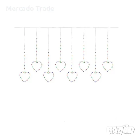 Декоративна LED завеса Mercado Trade, Сърце, 160 LED, снимка 3 - Декорация за дома - 48802425