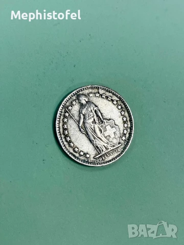 1/2 франк 1944 г, Швейцария - сребърна монета