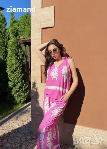 Летен сет комплект панталон и потник, снимка 2 - Туники - 48024886