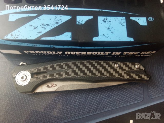 Нож ZT0707, дръжка G10 и карбон., снимка 3 - Ножове - 41995263
