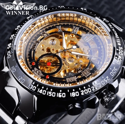 Автоматичен мъжки часовник – WINNER + ПОДАРЪК, снимка 4 - Мъжки - 53179331