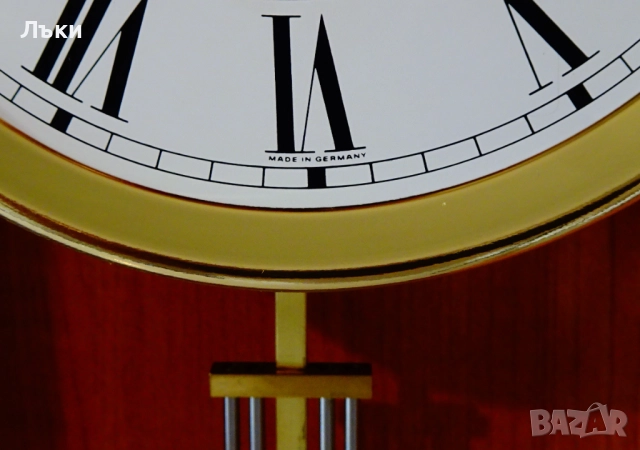 Немски стенен часовник с махало,мелодични гонгове. , снимка 4 - Антикварни и старинни предмети - 51882248