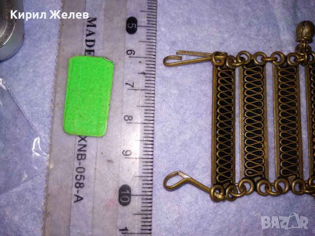 СТАРИННА ЕТНОГРАФСКА БРОНЗОВА ТРАДИЦИОННО ОРНАМЕНТИРАНА РЯДКА ГРИВНА 38676, снимка 5 - Антикварни и старинни предмети - 41682651