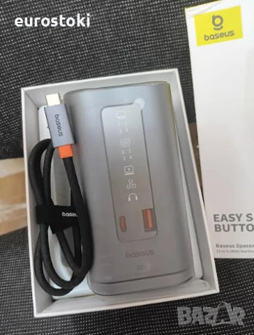 Докинг станция BASEUS Spacemate Series 11-в-1, за 3 монитора с 2 x HDMI 1 x DP 4K @ 60Hz, 3 x USB-A, снимка 8 - Други - 50979499