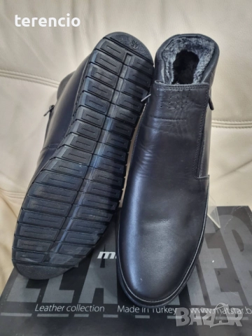 Нови мъжки боти естествена кожа с цип, снимка 2 - Мъжки боти - 52689708