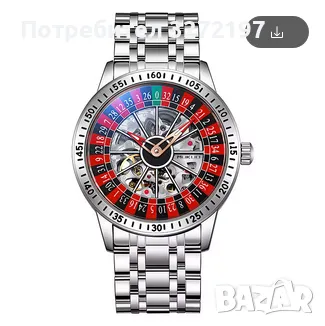 MUKUO Дизайнерски Автоматичен, механичен часовник Рулетка, водоустойчив , снимка 2 - Мъжки - 49598826