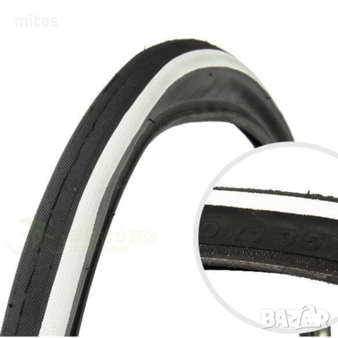 Велосипедна гума KENDA Ksmart (20 x 1.35) (32-406) черна/бели ленти, снимка 3 - Части за велосипеди - 41104978
