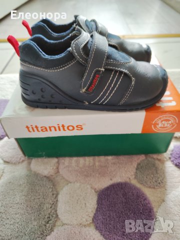 Детски обувки от естествена кожа Titanitos Yves Navy, размер 24 