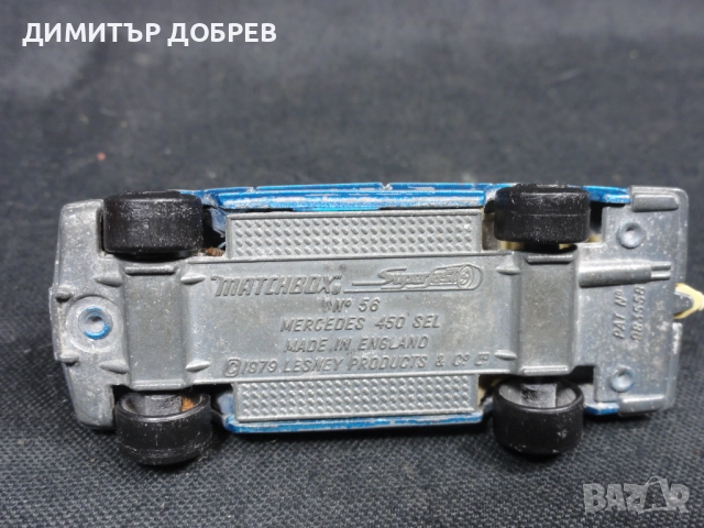 СТАРА РЕТРО МЕТАЛНА КОЛИЧКА MATCHBOX ENGLAND MERCEDES-BENZ 450 SEL, снимка 6 - Колекции - 52977179