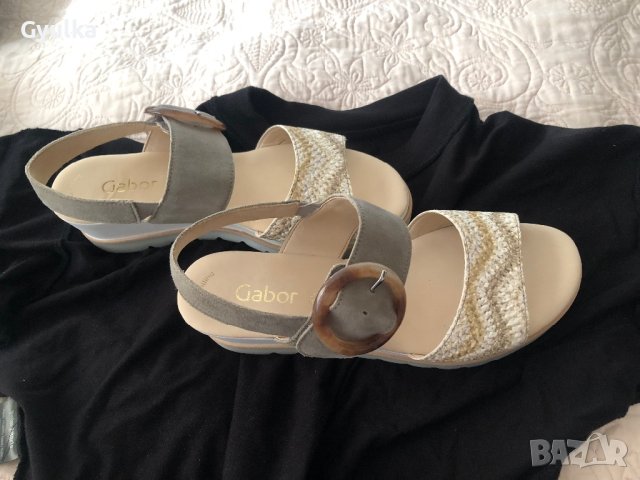 Дамски сандали GABOR от естествена кожа и велур, снимка 6 - Сандали - 41957145