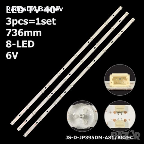 Диодни ленти комплект 3 бр/pcs JS-D-JP395DM-A81EC/B82EC