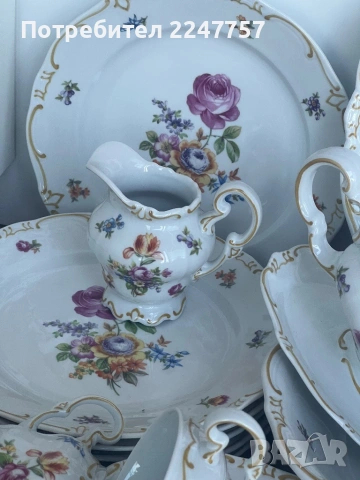 Сервиз за хранене и чай порцелан Weimar Katharina , снимка 7 - Антикварни и старинни предмети - 53430206