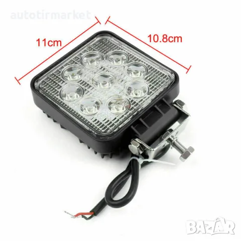 LED халоген 9 диода 27w – GUN1110, снимка 2 - Аксесоари и консумативи - 56052099