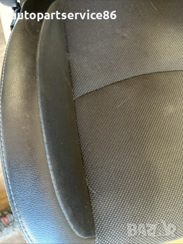 Предна лява седалка черна кожа и плат за Peugeot 4007 2.2 HDI (2009), снимка 2 - Части - 53656078