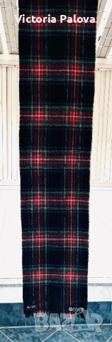 Оригинален шотландски вълнен шал STUART BLACK Tartan, снимка 5 - Шалове - 52715531