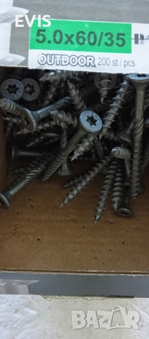 Dyna Plus Outdoor C4 – Винтове за дърво, външна употреба, тип торнадо (5x60 мм, 200 бр), снимка 2 - Железария - 51439391