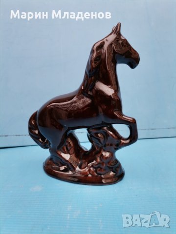 Статуетка, керамика - кон, снимка 2 - Декорация за дома - 35859649