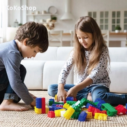 Детски конструктор-100 части/строителен комплект, снимка 2 - Конструктори - 52366695