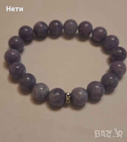 Гривна от камъни Ангелит!, снимка 2 - Гривни - 42222318