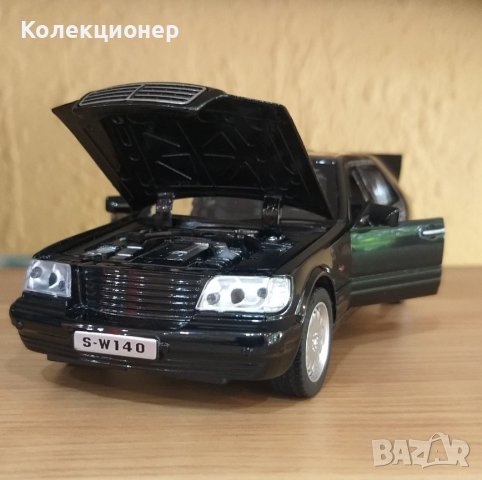 Метална количка Мерцедес W140 S-Class, Мечока - Mercedes, снимка 5 - Колекции - 41018054