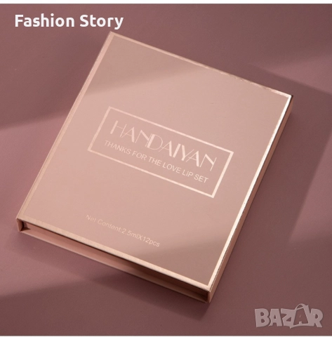 Сет от 12 течни дълготрайни матови червила HANDAIYAN, снимка 7 - Декоративна козметика - 51781661