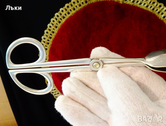 Посребрена щипка за сервиране Alpaka 90. , снимка 3 - Прибори за хранене, готвене и сервиране - 41613678