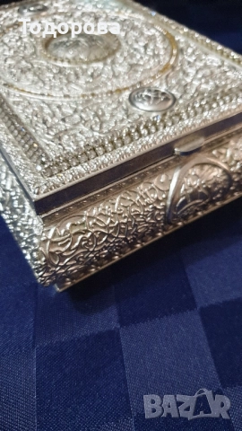 Метална ръчноизработена арабска кутия за бижута, снимка 2 - Антикварни и старинни предмети - 52510725