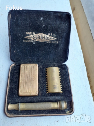 Стар колекционерски комплект за бръснене на Gillette