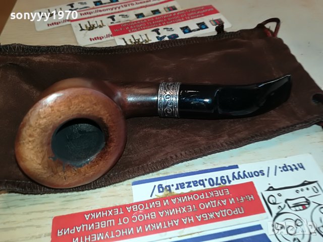 ДЪРВЕНА ЛУКСОЗНА ЛУЛА С ЛОГО И КЕЙС 0205231820, снимка 17 - Лули - 40565799