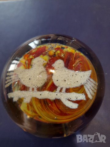 Стара стъклена топка-Преспаие, снимка 4 - Колекции - 34797789