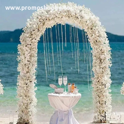 Арка за цветя, за градина 235 х 135 х 38 см, Тъмно зелена, снимка 5 - Градински мебели, декорация  - 51677534