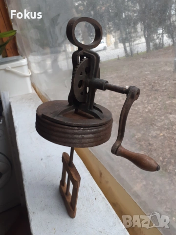 Стар възрожденски уред бъркалка за масло сметана, снимка 6 - Антикварни и старинни предмети - 53430726