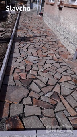 Редене/лепене на камък/гнайс/настилка/облицовки/колони/стълби/пътеки/огради и др., снимка 4 - Ремонти на къщи - 40014032