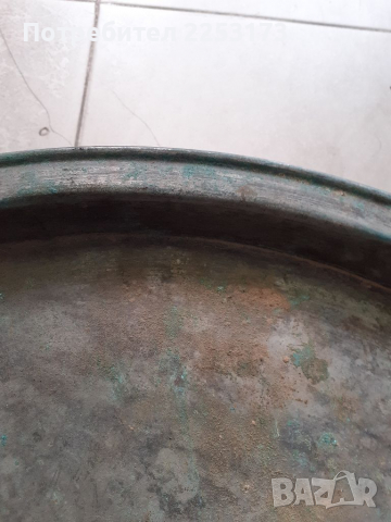 Плитка медна тава-синия с печат долу, снимка 2 - Декорация за дома - 36207339